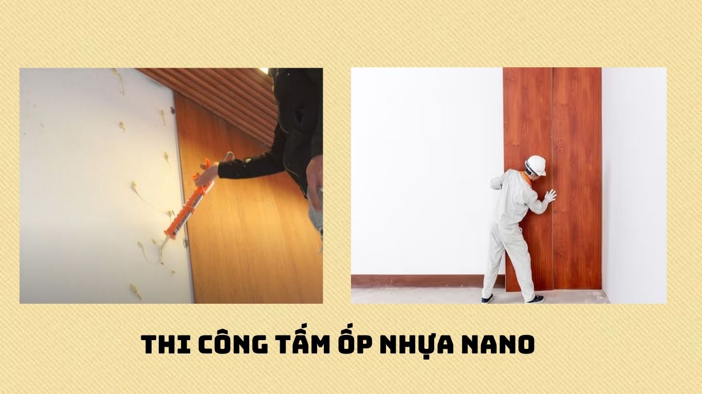 thi công tấm ốp nhưa nano